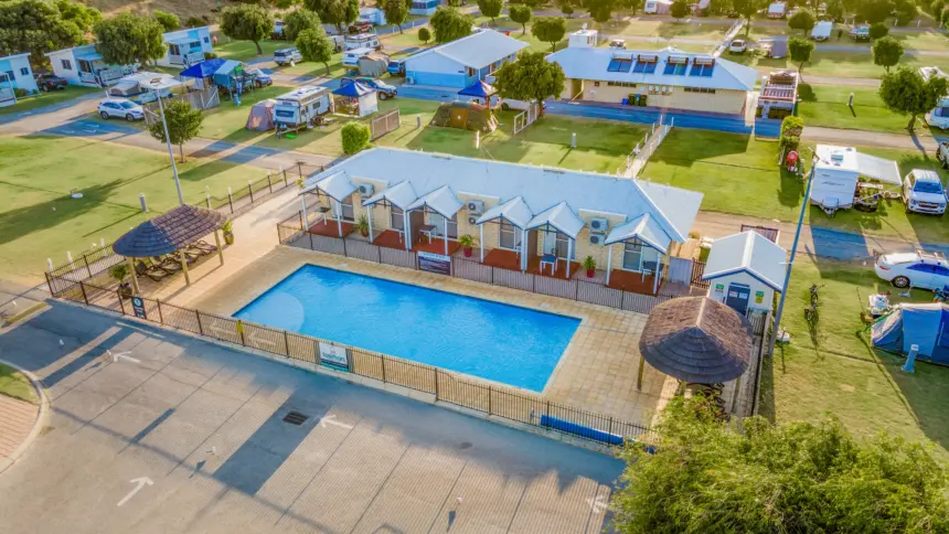 Tasman Holiday Parks Ledge Point aerial view