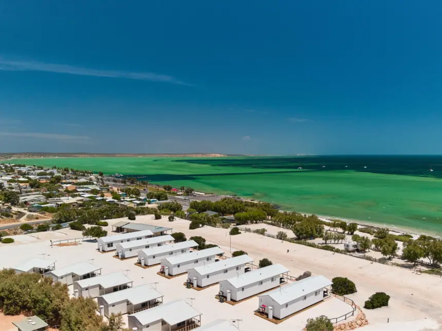 Denham seaside aerial view